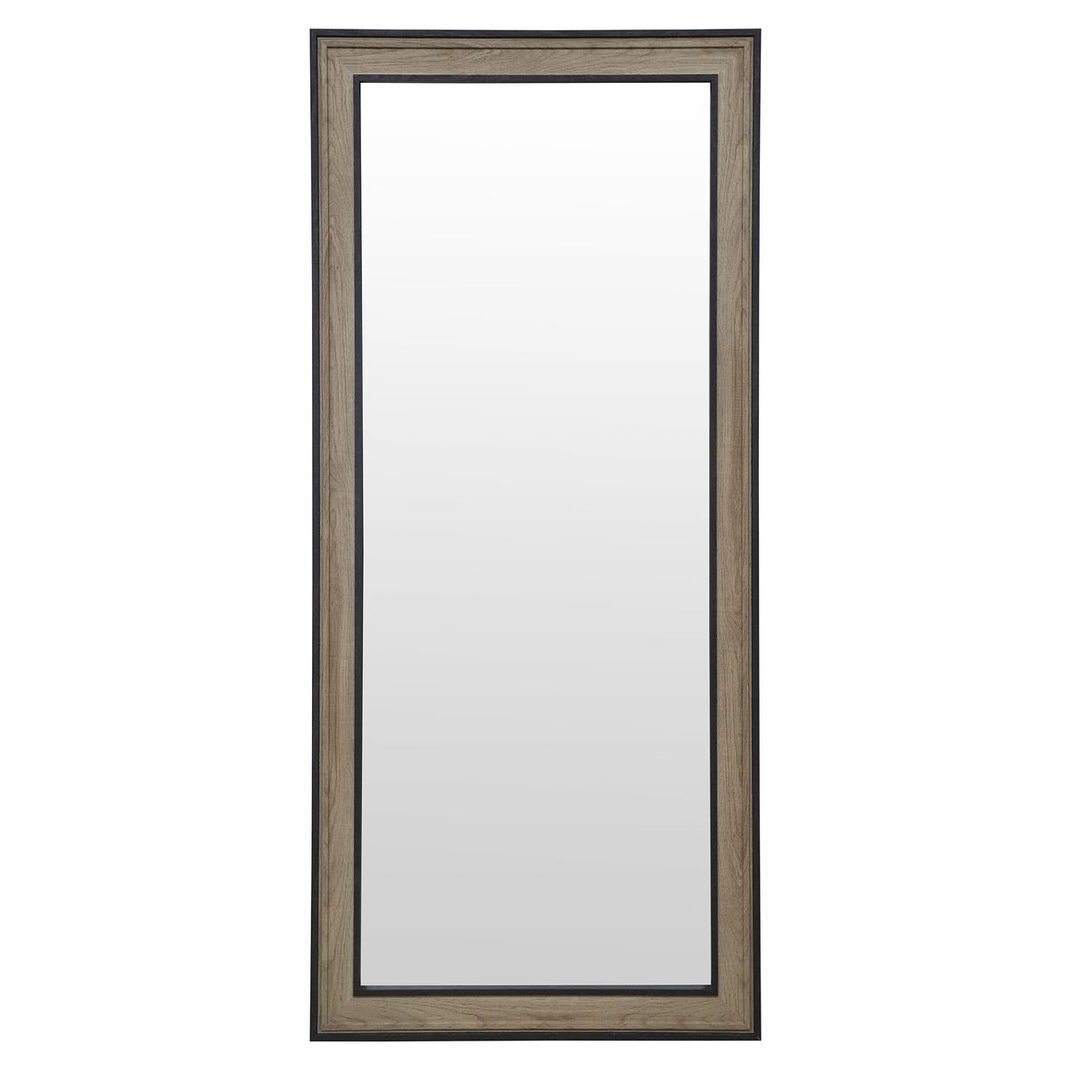 DORAL - Espejo Decorativo Forma Rectangular 55x120 cm Café Pared