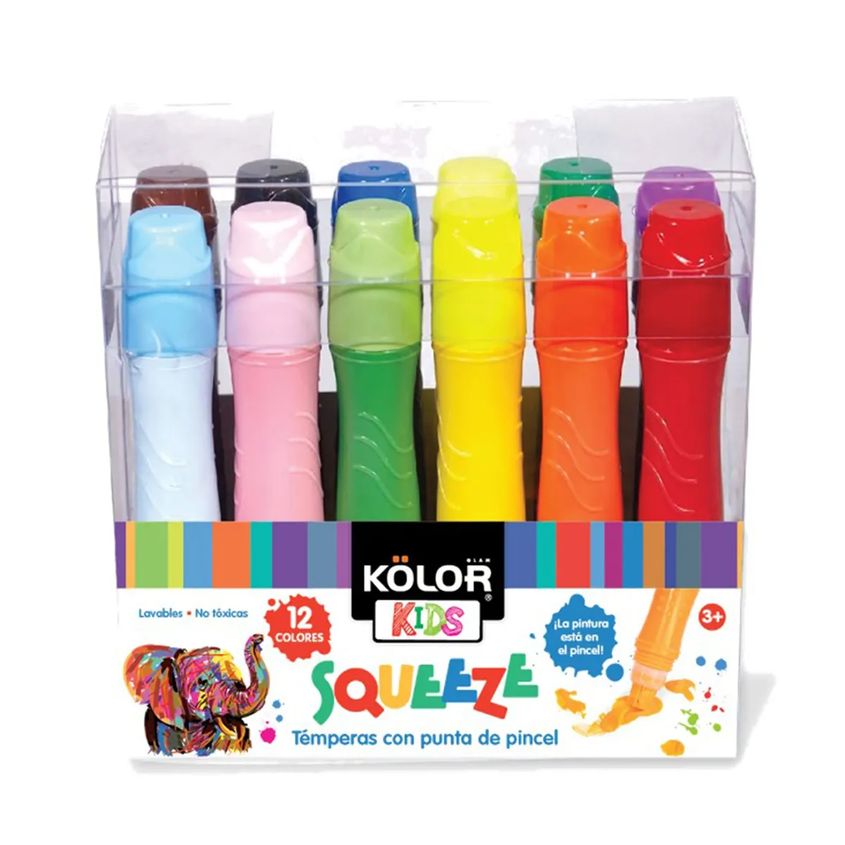KOLOR - Set Pinceles Squeeze con Tempera Kolor