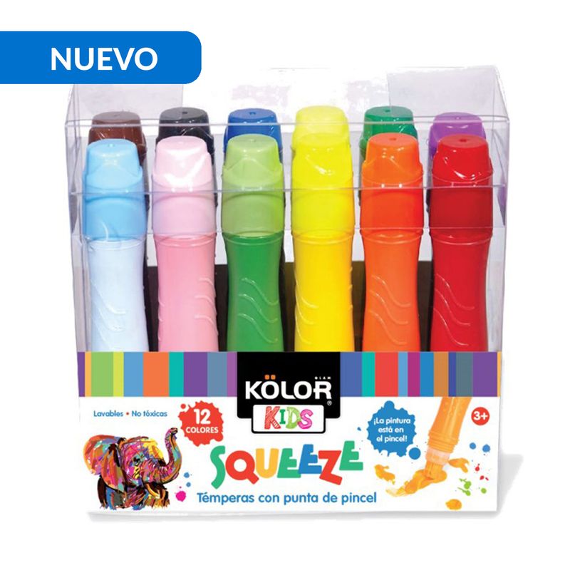 KOLOR - Set Pinceles Squeeze con Tempera Kolor