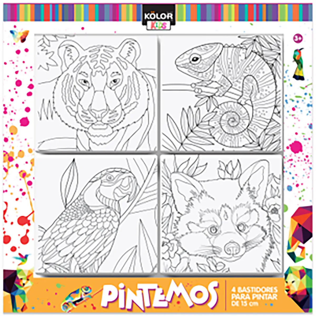 KOLOR - Set 4 Bastidores 15x15 cm Kolor