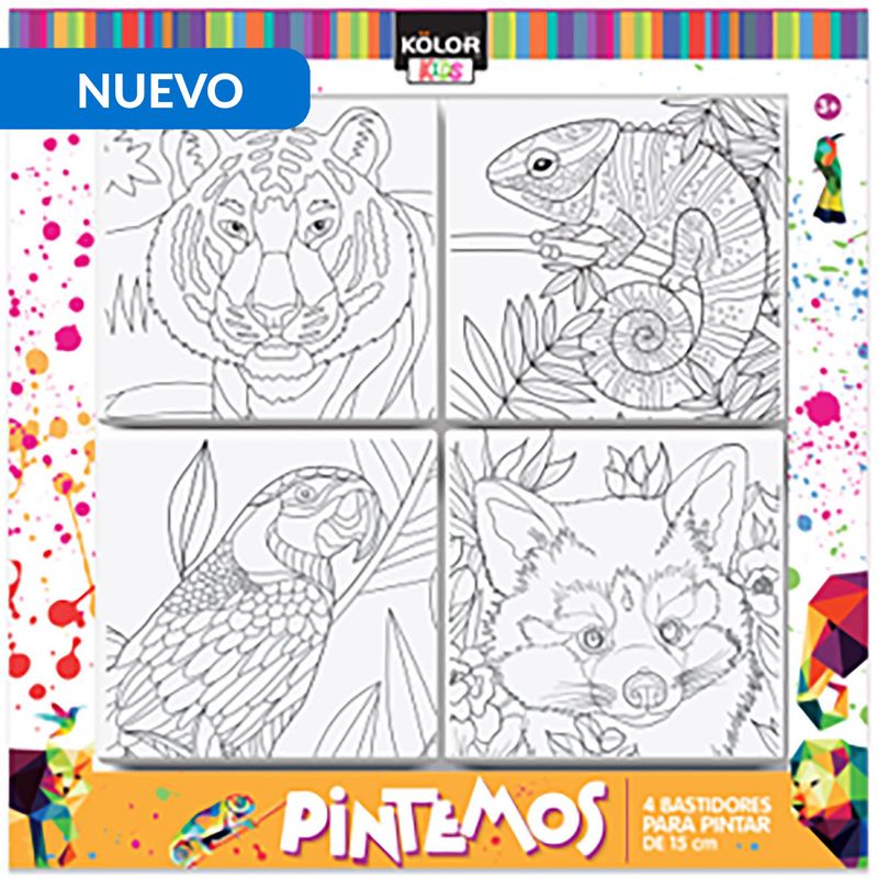 KOLOR - Set 4 Bastidores 15x15 cm Kolor