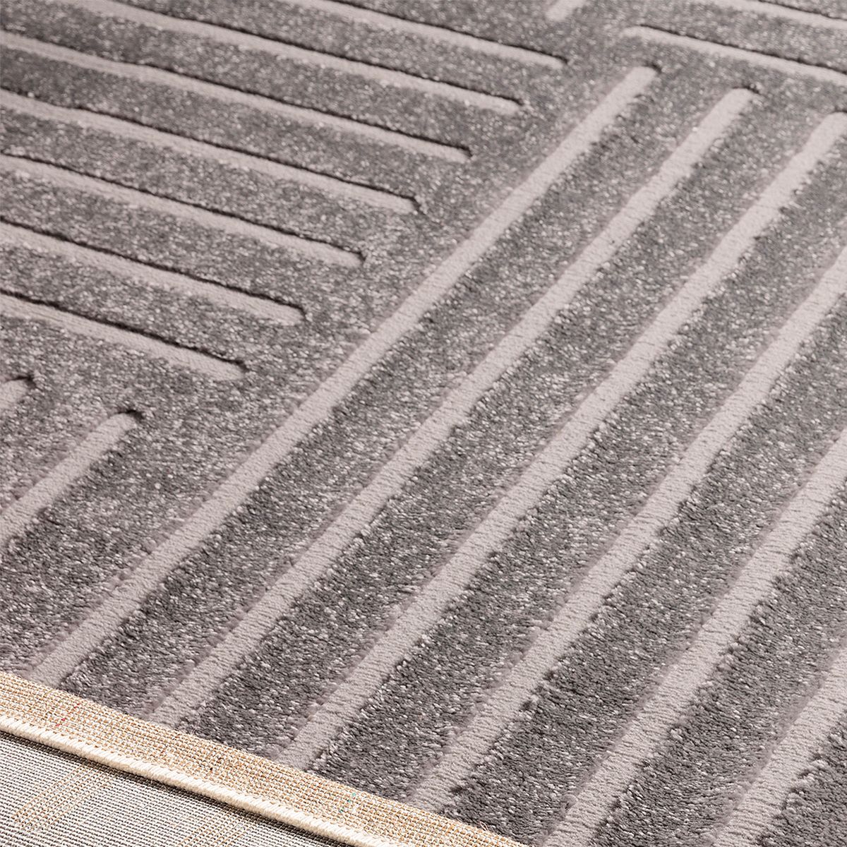 DIB - Alfombra Oslo 80x120 cm Poliéster Gris