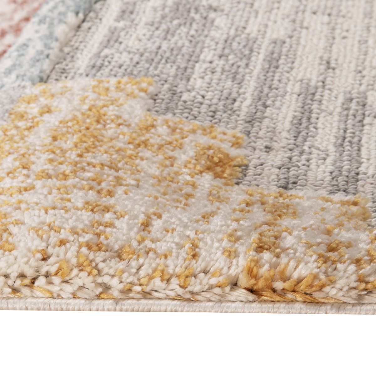 DIB - Alfombra Marruecos 160x230 cm Poliéster Blanco/ Gris