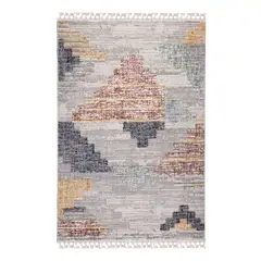 DIB - Alfombra Grande Marruecos 200x290 cm Poliéster Blanco/ Gris