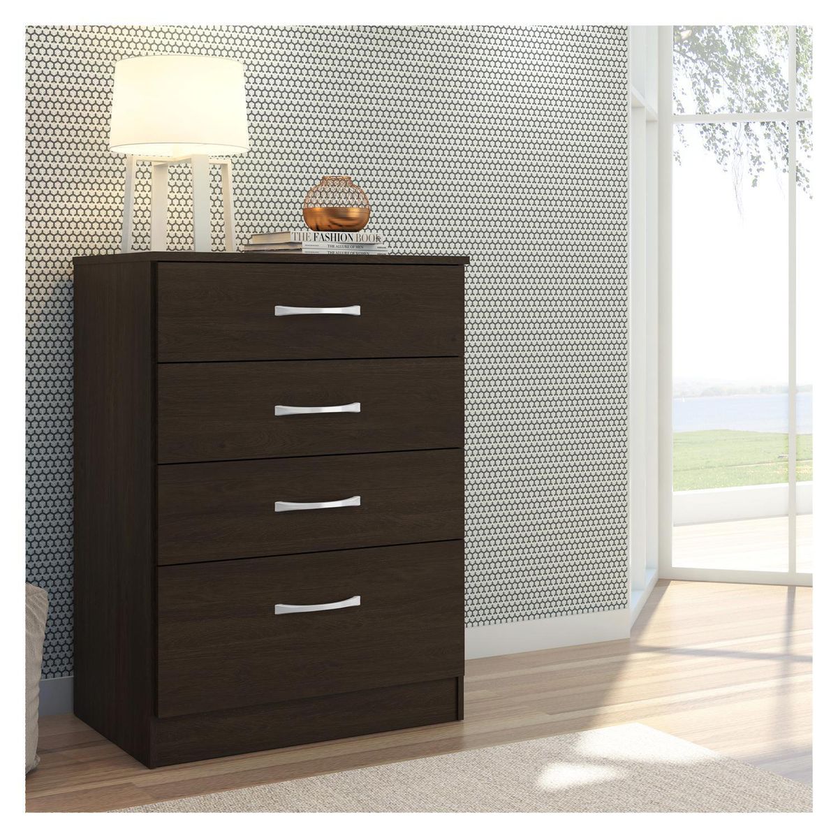 RODLER - Cómoda Astral 4 Cajón(es) Astral 62x86x41 cm Café