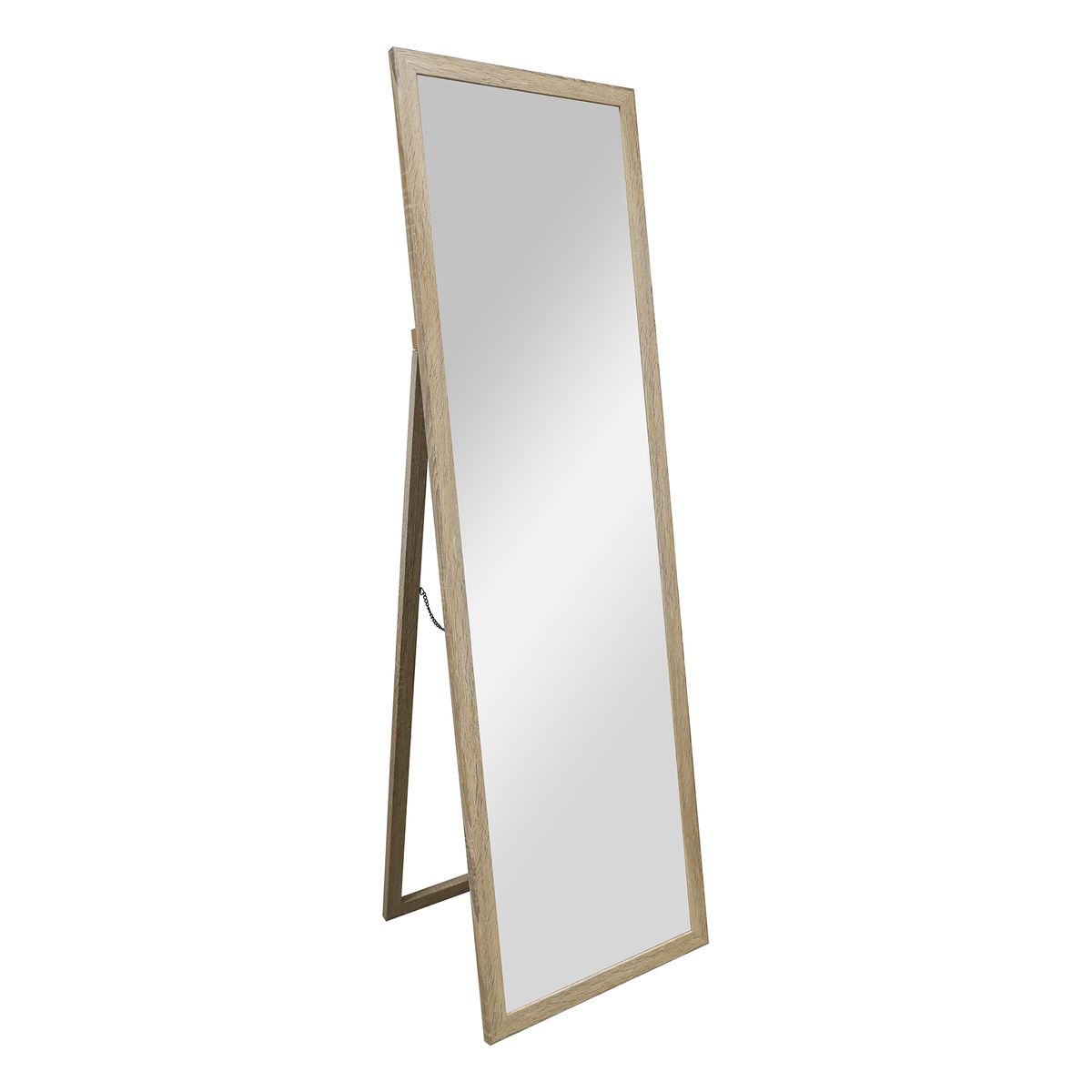 DORAL - Espejo Pedestal Decorativo Rectangular 46x156 cm Negro