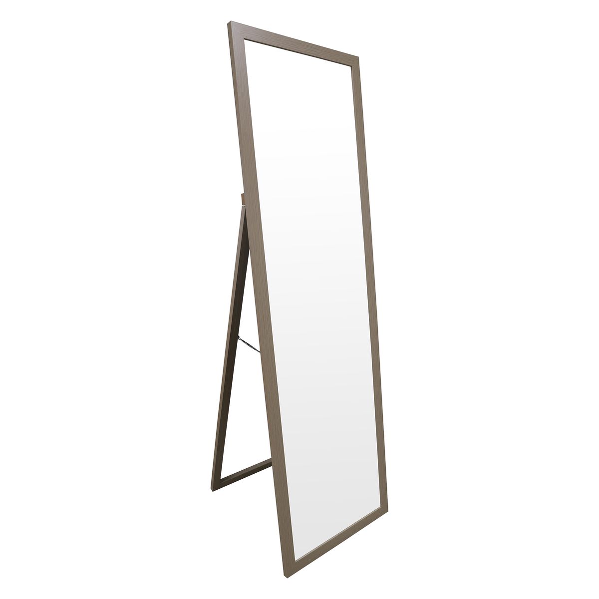 DORAL - Espejo Decorativo Forma Rectangular 46x156 cm Café Pedestal