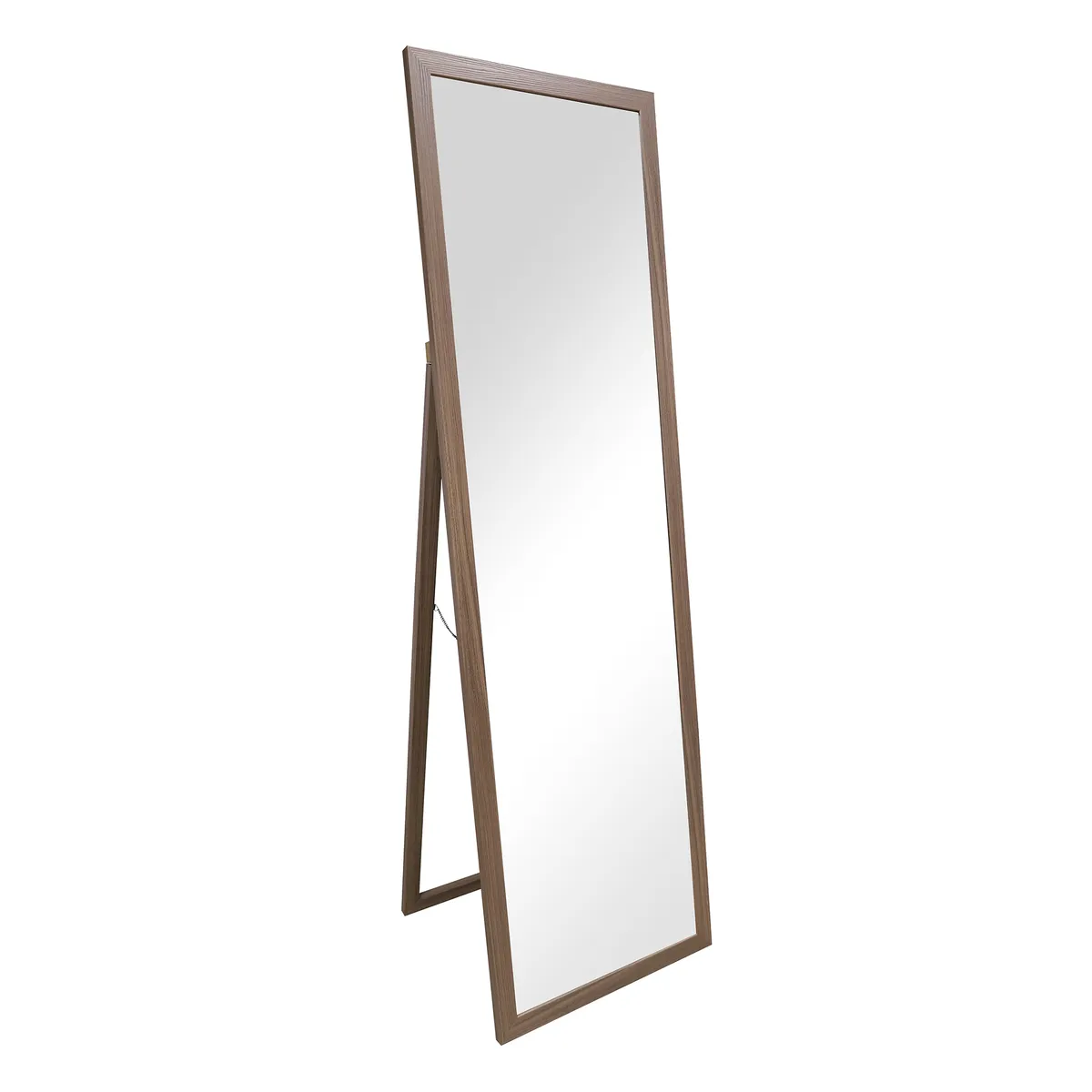 DORAL - Espejo Pedestal Decorativo Rectangular 46x156 cm Café claro