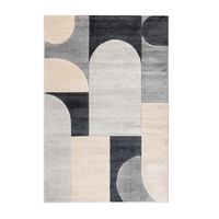 Alfombra Oporto 160x230 cm Poliéster Crema/gris