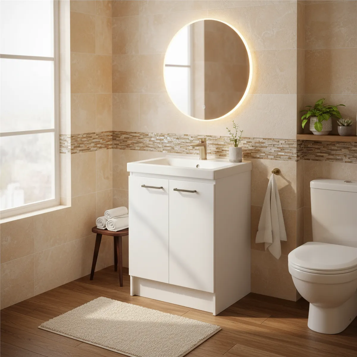 MOBIKIT - Mueble Lavadero Mediano Blanco