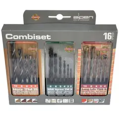 ALPEN - Set Brocas Combiset Tm/Tss 16Pzas Madera-Metal-Concreto