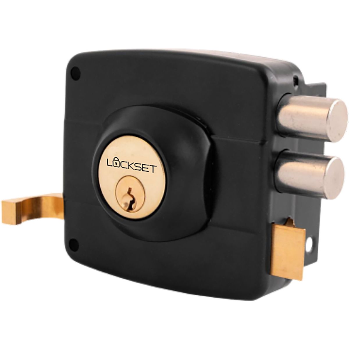 FIXSER - Cerradura Cerradura de acceso Sobreponer Negro 