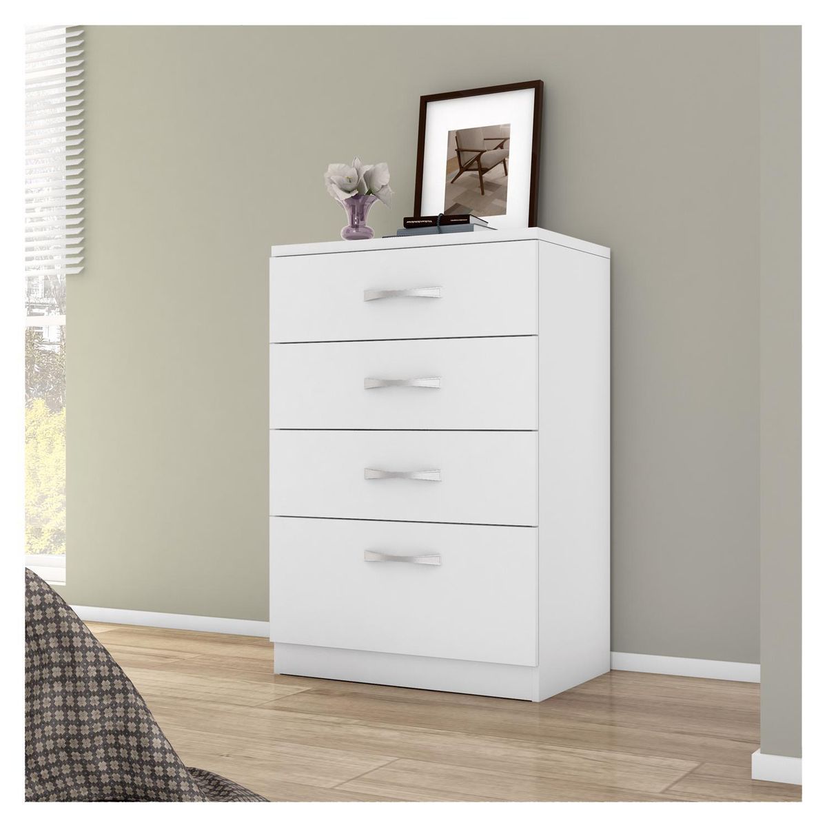 RODLER - Cómoda 4 Cajón(es) Astral 62x86x41 cm Blanco