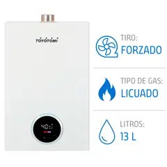 TOYOTOMI - Calefón Gas Licuado 13 Litros Tiro Forzado Ionizado