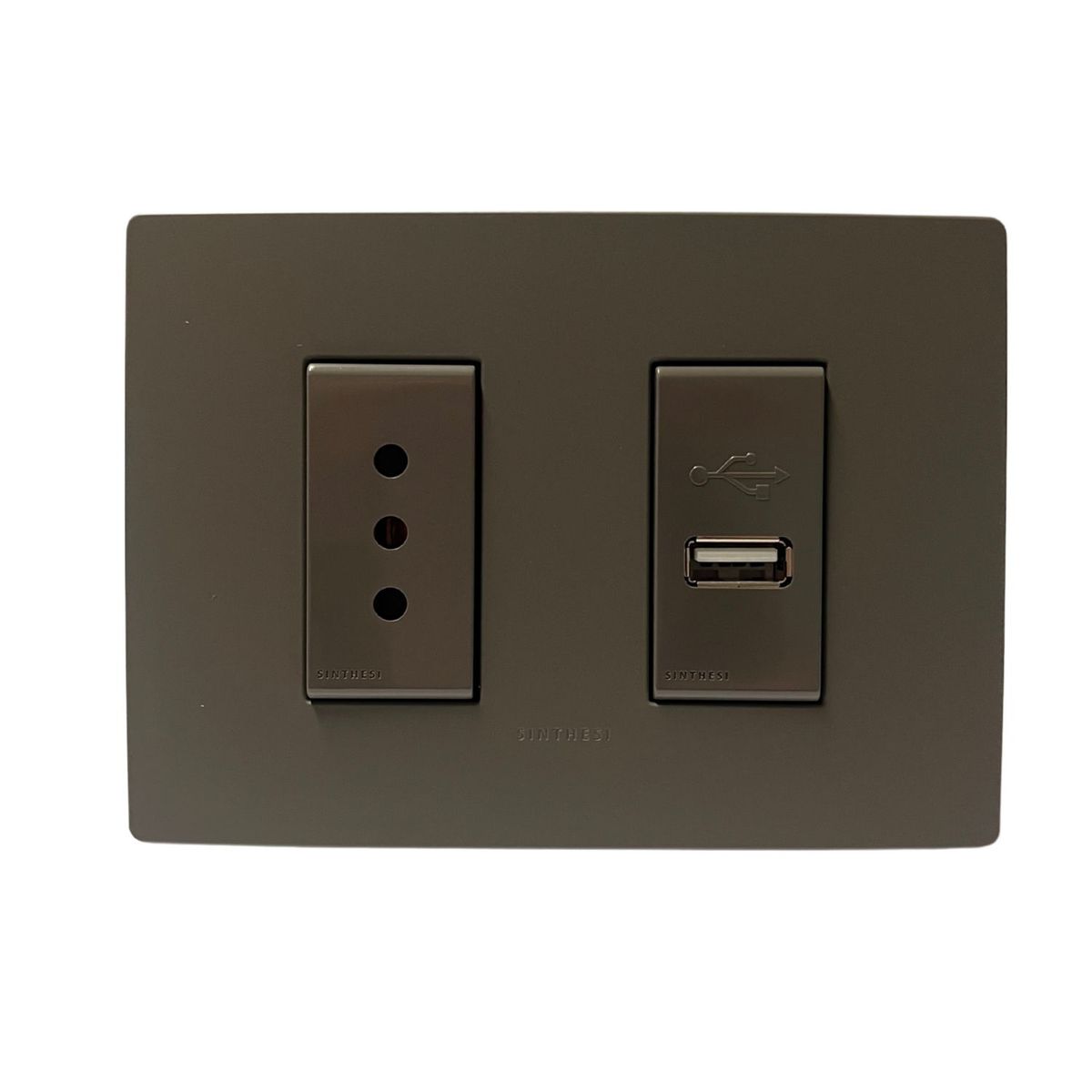SINTHESI - Enchufe 10A + USB armado S32 grey
