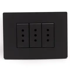 SINTHESI - Enchufe triple 10A armado S33 noir