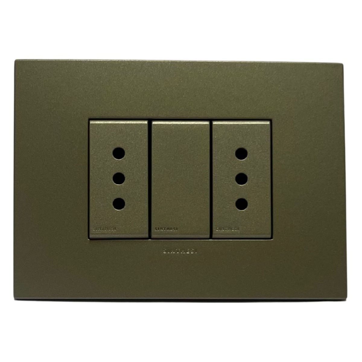 SINTHESI - Enchufe duplex 10A armado S44 arena