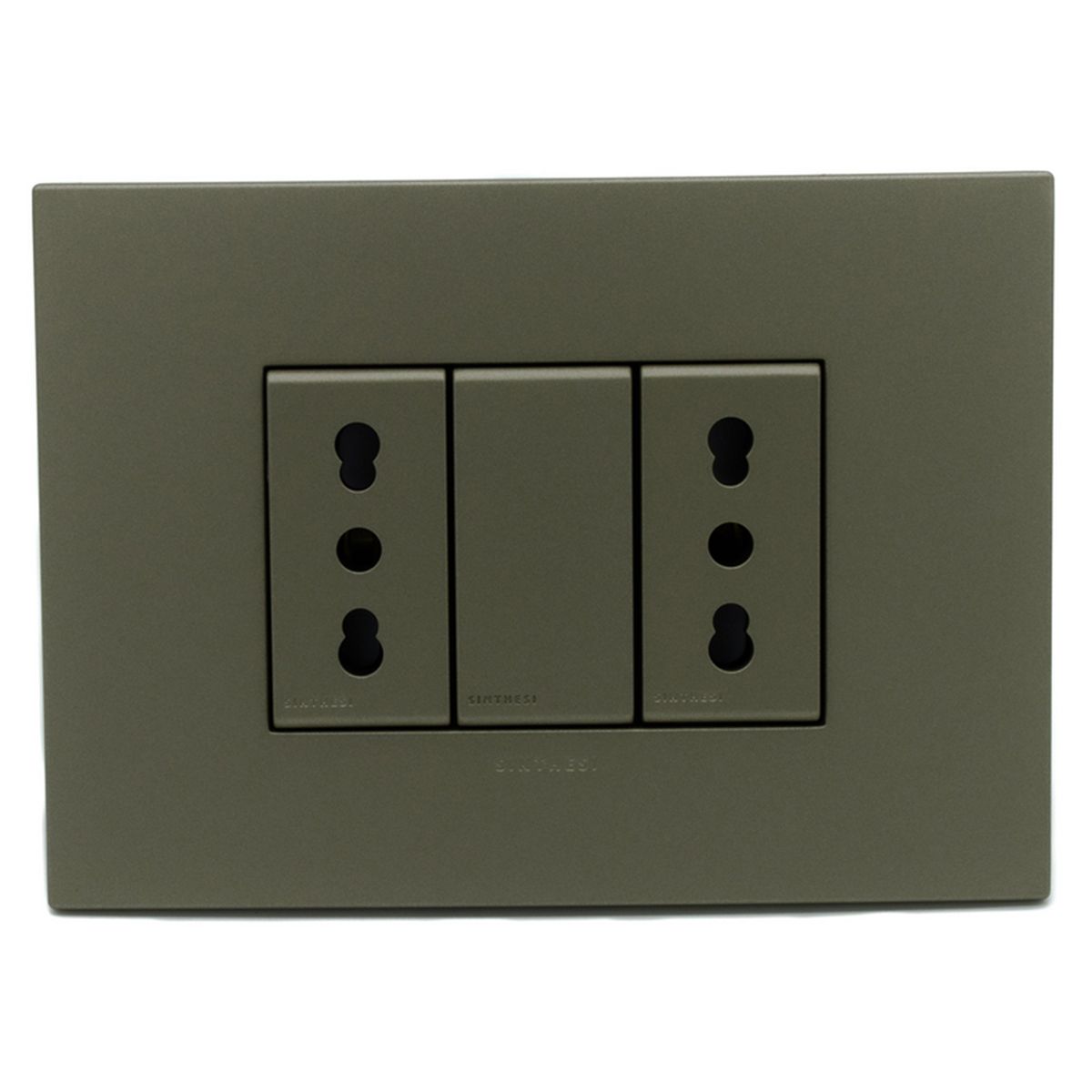 SINTHESI - Enchufe duplex 10/16A armado S44 arena