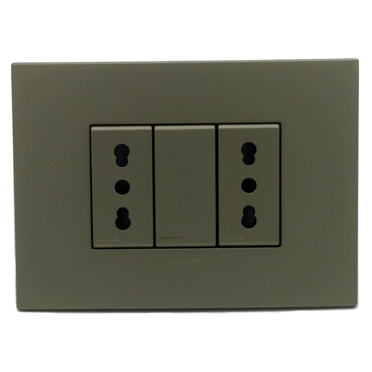 SINTHESI - Enchufe duplex 10/16A armado S44 arena