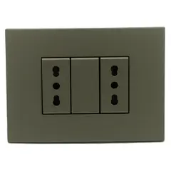 SINTHESI - Enchufe duplex 10/16A armado S44 arena
