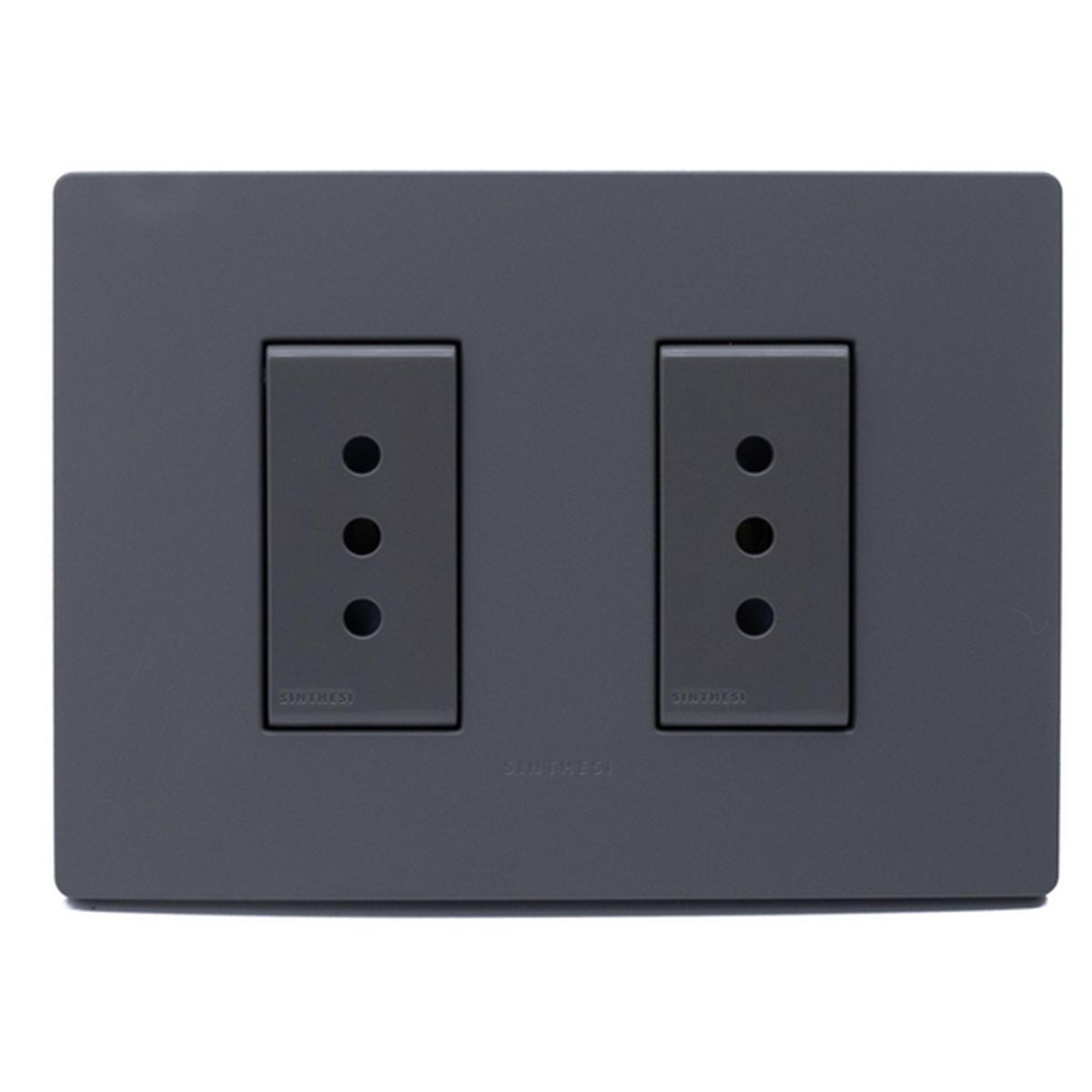 SINTHESI - Enchufe doble 10A armado S32 grey