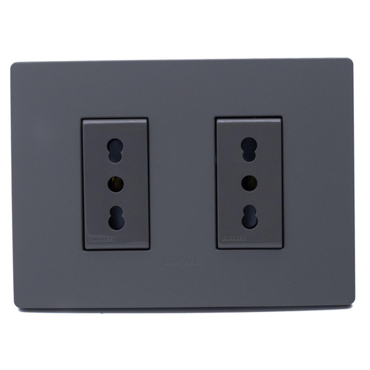SINTHESI - Enchufe doble 10/16A armado S32 grey