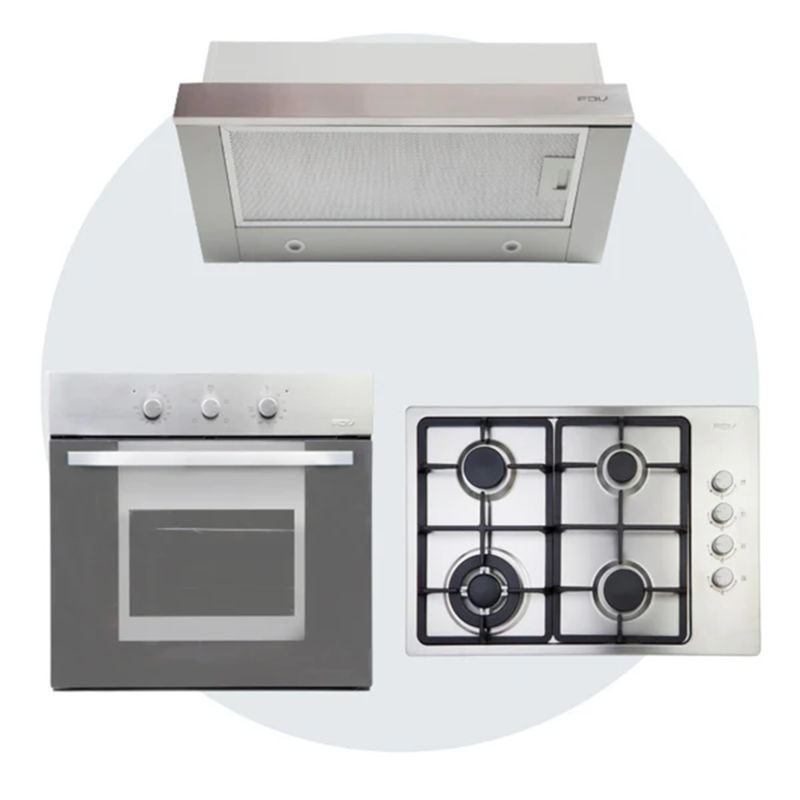 FDV - Kit Campana + Encimera 4T NAT + Horno