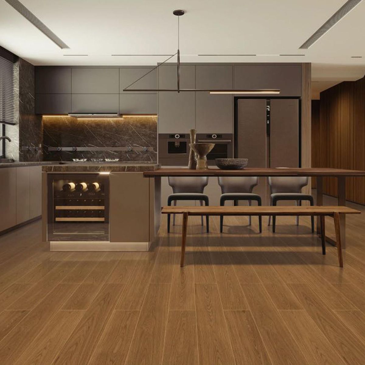 Porcelanato 20x120 cm Coigue Café 1.44 m2, marca LSTORE - Foto Principal