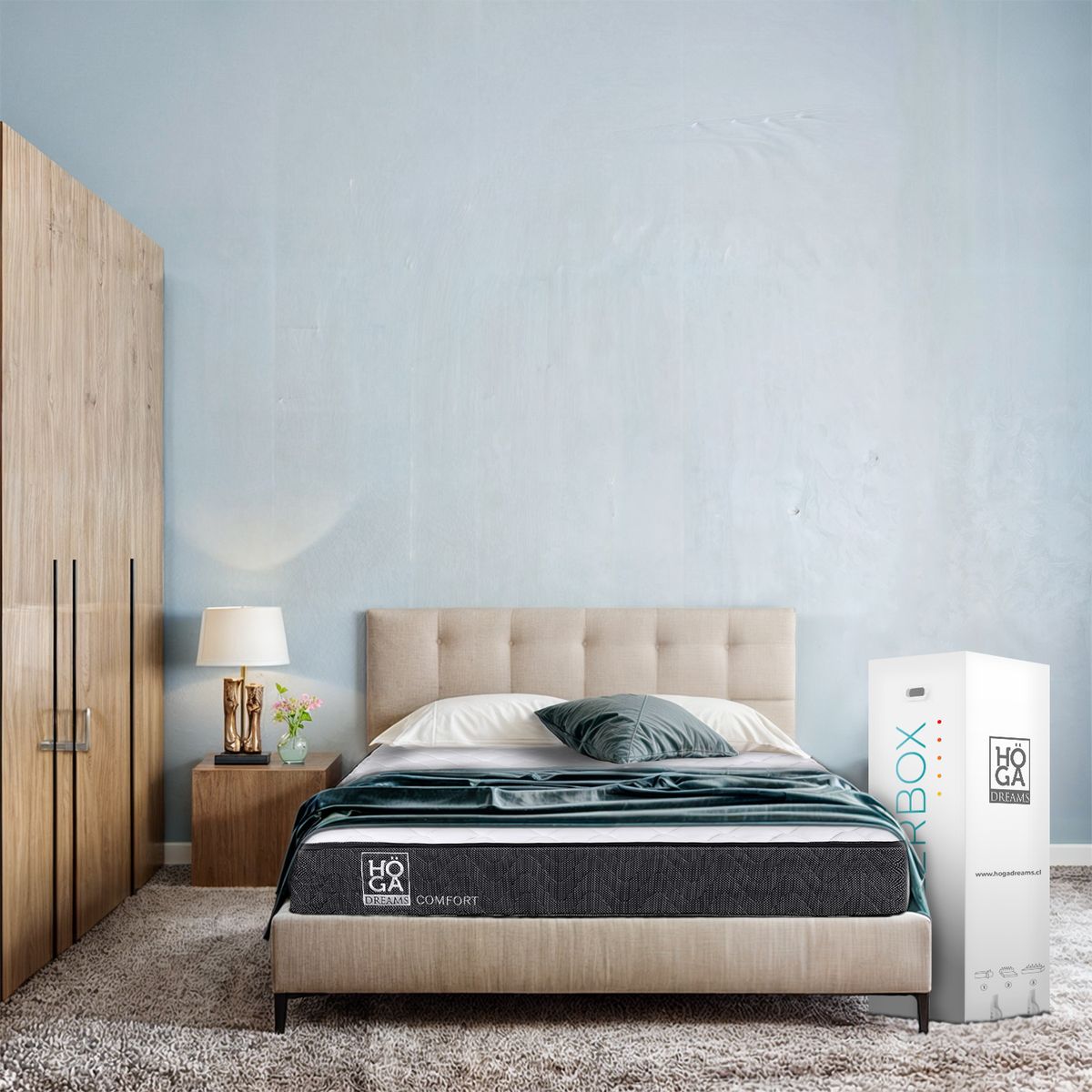 HOGADREAMS - Colchón Roller Resorte Bonnell 2 plazas