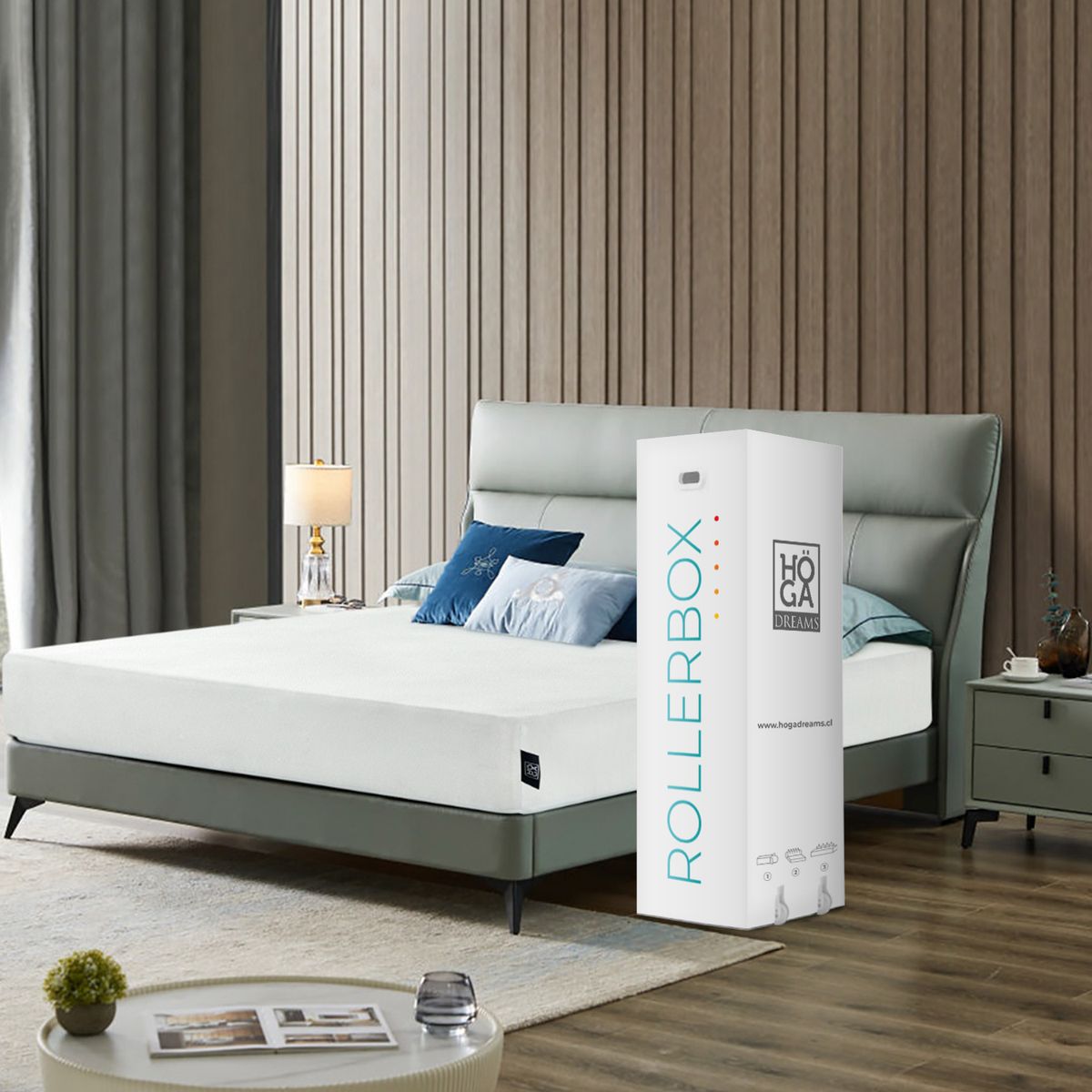 HOGADREAMS - Colchón Comprimido Espuma Memory Foam 1 plaza