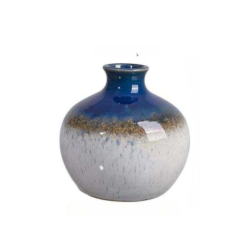 SOHOGAR - Jarrón Cerámica Meteoric Blue 10,6x10,5 cm