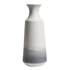 SOHOGAR - Jarrón De Cerámica In Fader Grey 10x25 cm Blanco-Gris