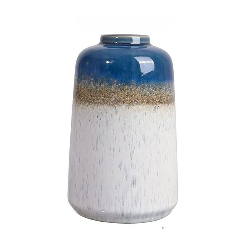 SOHOGAR - Jarrón Cerámica Meteoric Blue 17,3x10,2 cm