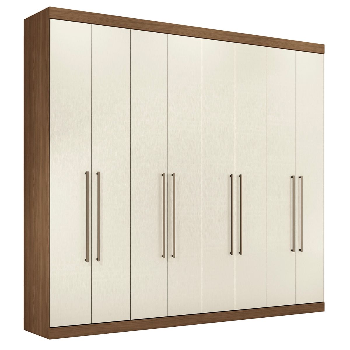 ALTAVISION - Closet 8 Puerta(s) 4 Cajón(es) 10 Repisa(s) 238.8x217.6x46.3 cm Café Blanco crema