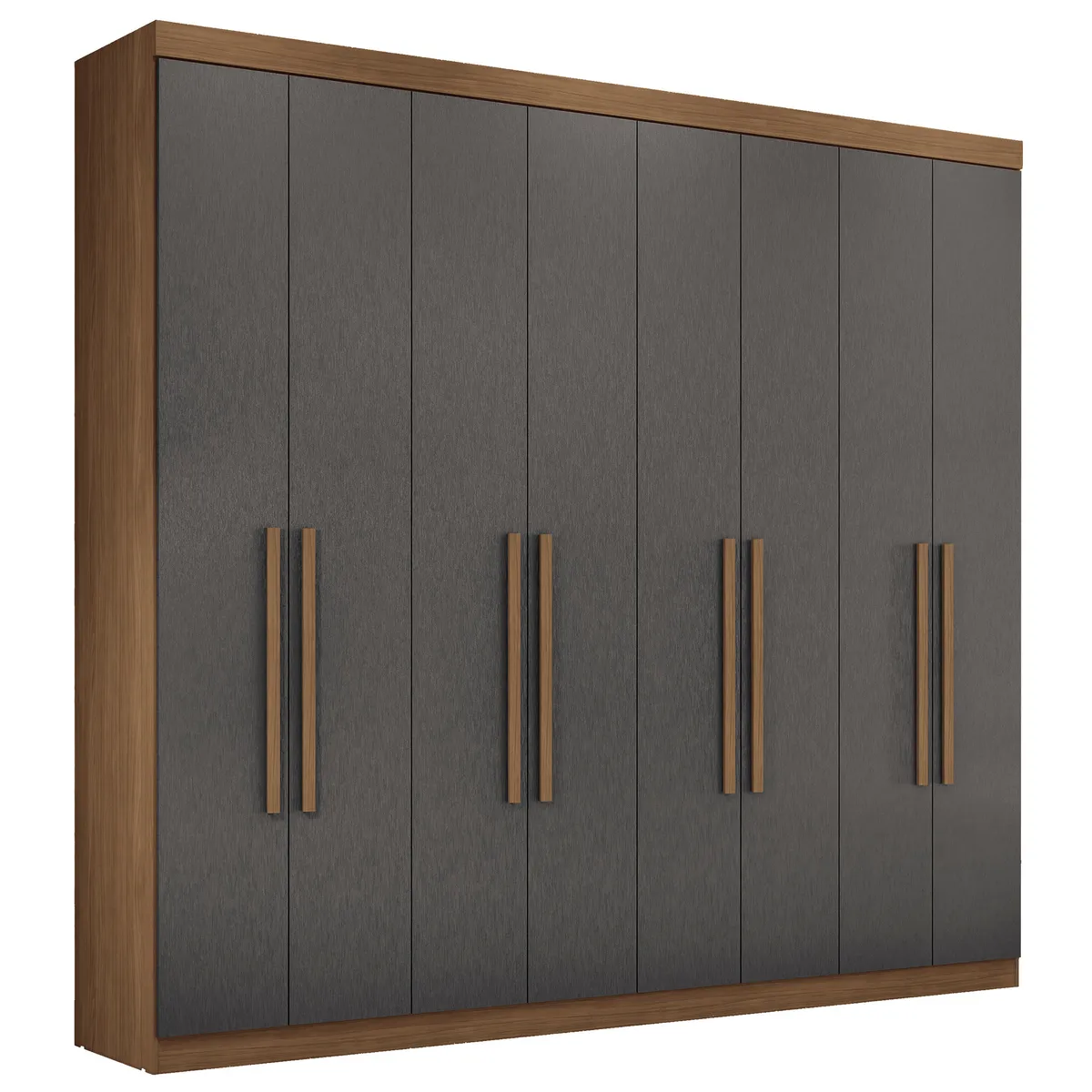 ALTAVISION - Closet 8 Puerta(s) 4 Cajón(es) 10 Repisa(s) 238.8x217.6x46.3 cm Café Gris grafito