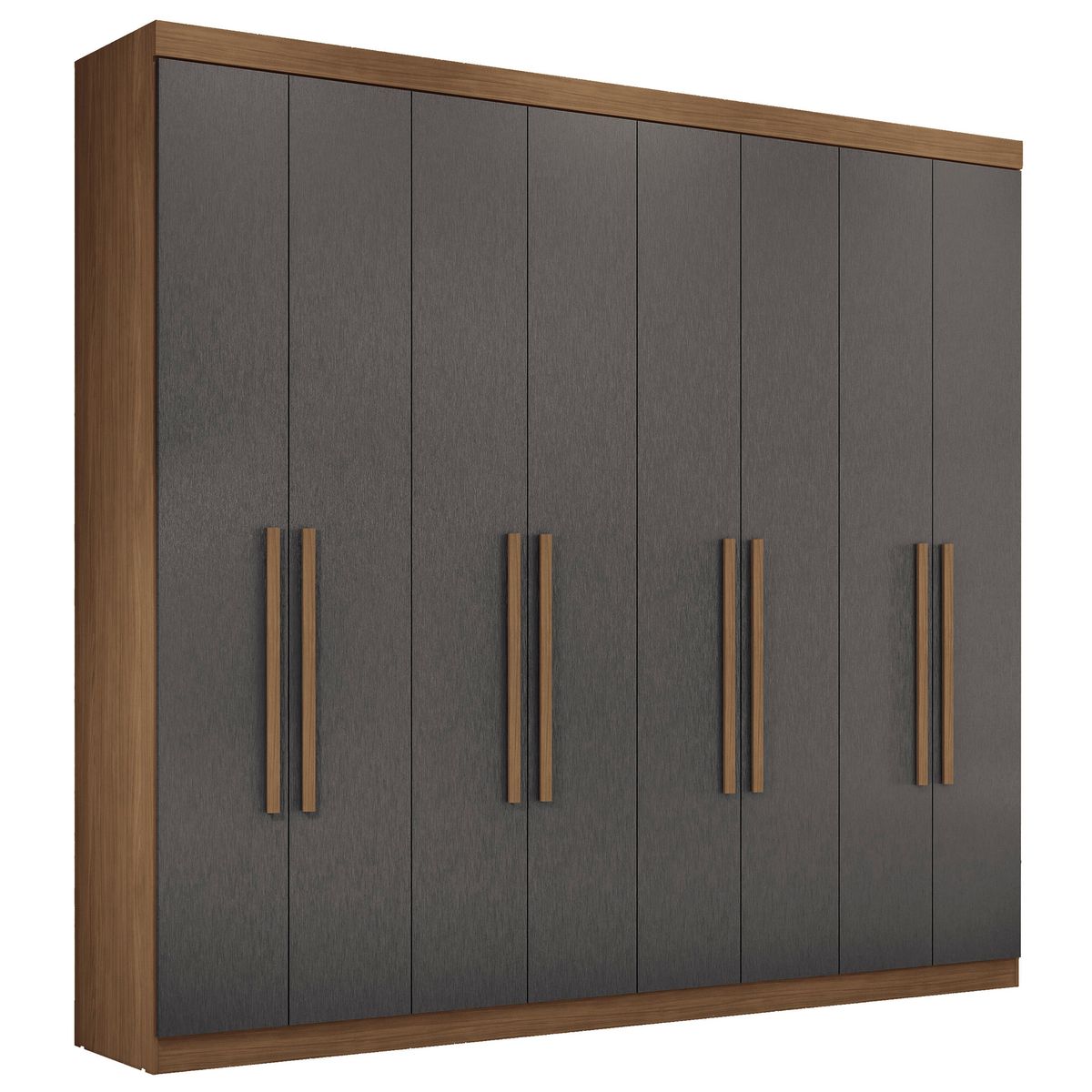 ALTAVISION - Closet 8 Puerta(s) 4 Cajón(es) 10 Repisa(s) 238.8x217.6x46.3 cm Café Gris grafito