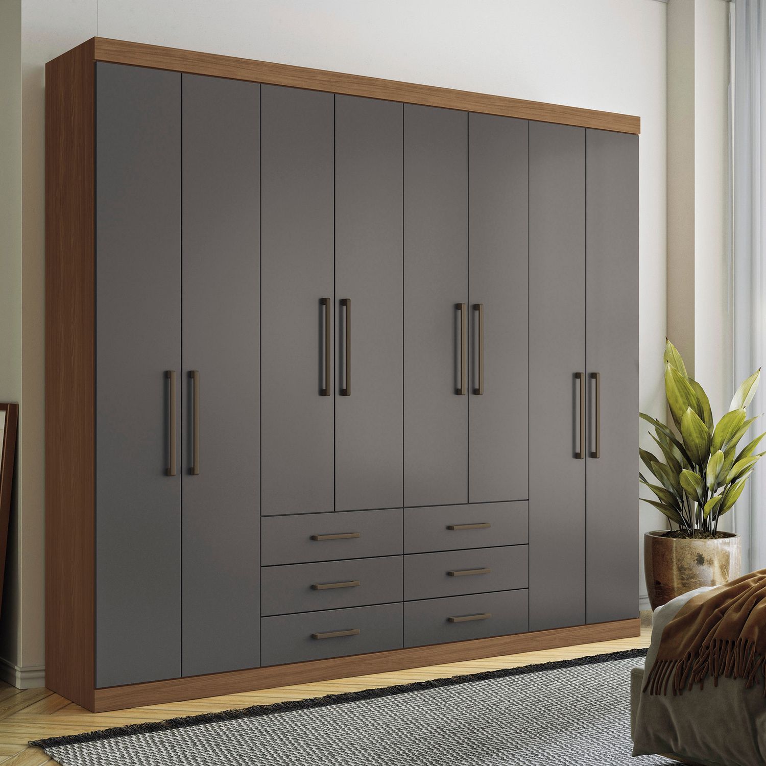 ALTAVISION Closet 8 Puerta(s) 6 Cajón(es) 12 Repisa(s) 238.8x217