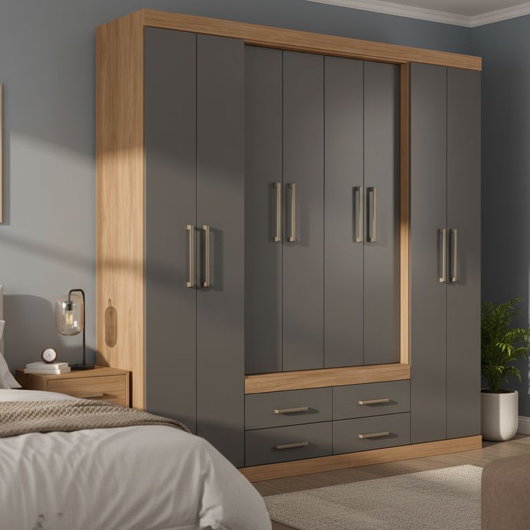 Closet 8 Puerta(s) 4 Cajón(es) 11 Repisa(s) 212x217.6x46.3 cm Multicolor