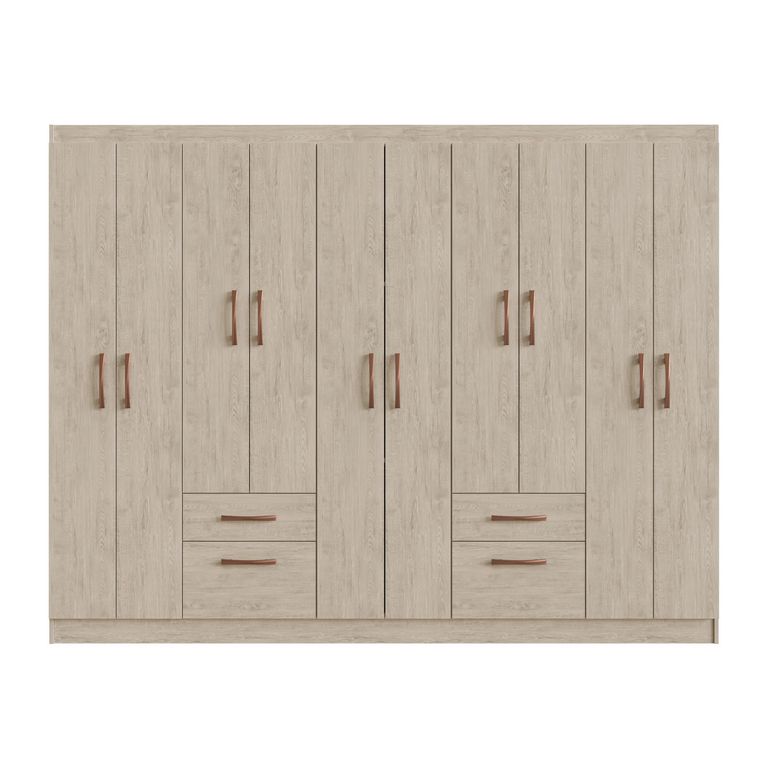 Closet 10 Puerta(s) 2 Cajón(es) 6 Repisa(s) 228x175.5x38 cm Arena