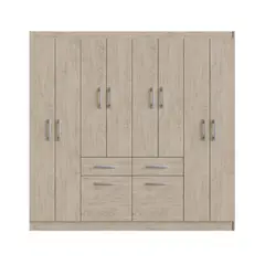 ALTAVISION - Closet 8 Puerta(s) 2 Cajón(es) 3 Repisa(s) 180x177x39 cm Arena