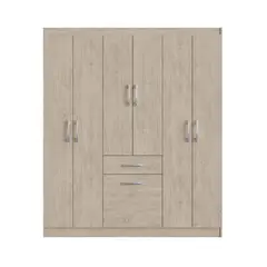 ALTAVISION - Closet 6 Puerta(s) 1 Cajón(es) 1 Repisa(s) 138x177x40 cm Arena