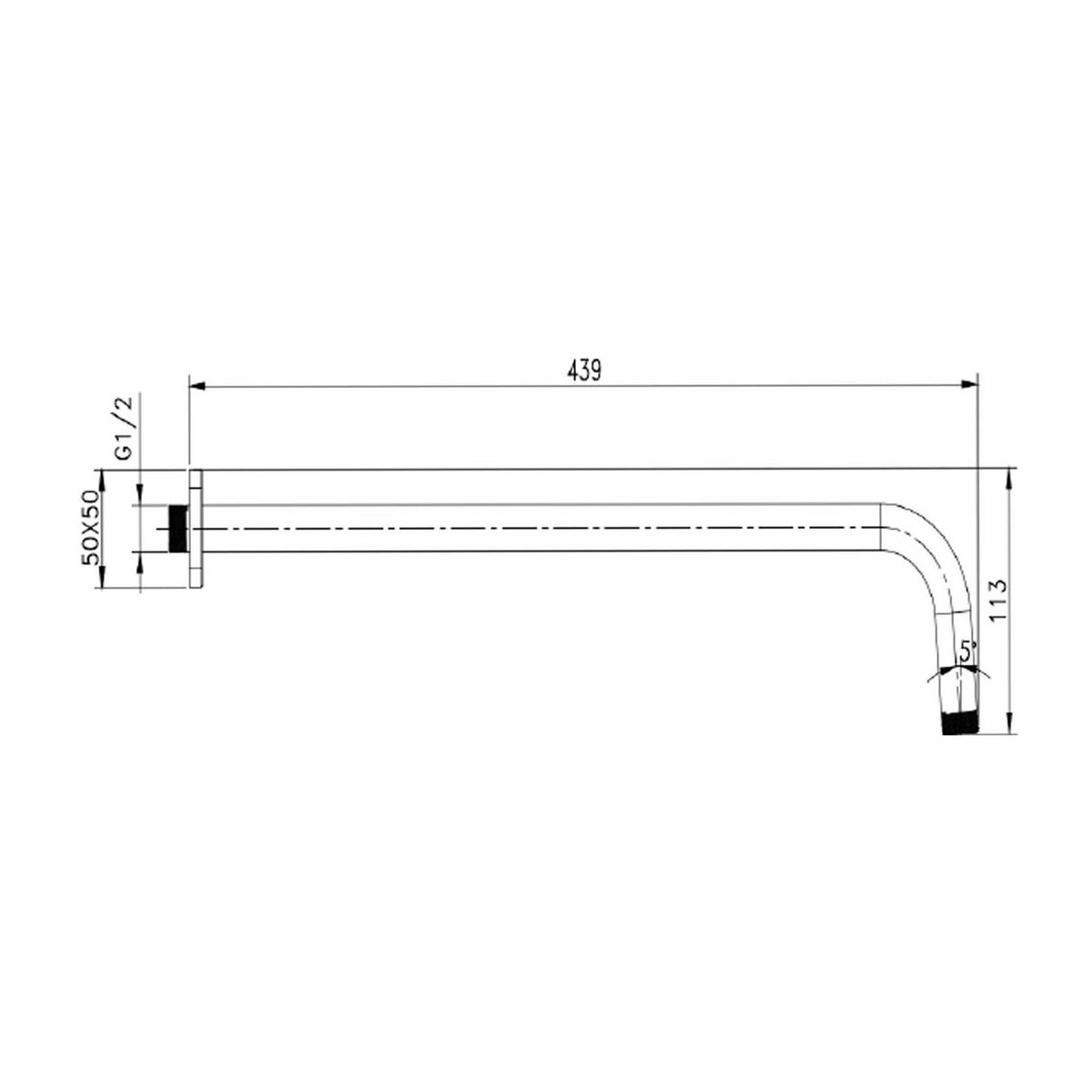 KLIPEN - Brazo para ducha fija a muro
