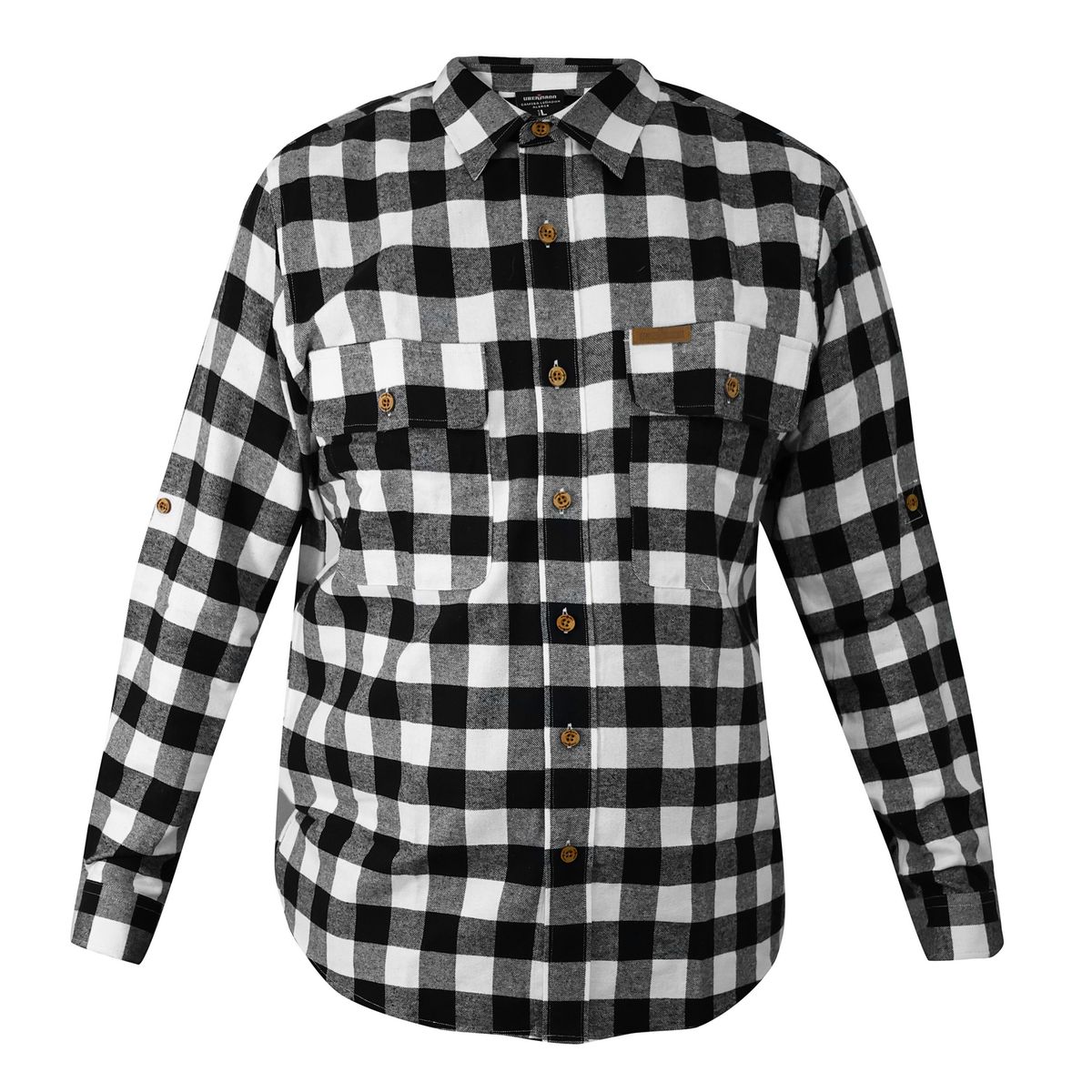 UBERMANN - Camisa alerce negro/blanco talla M