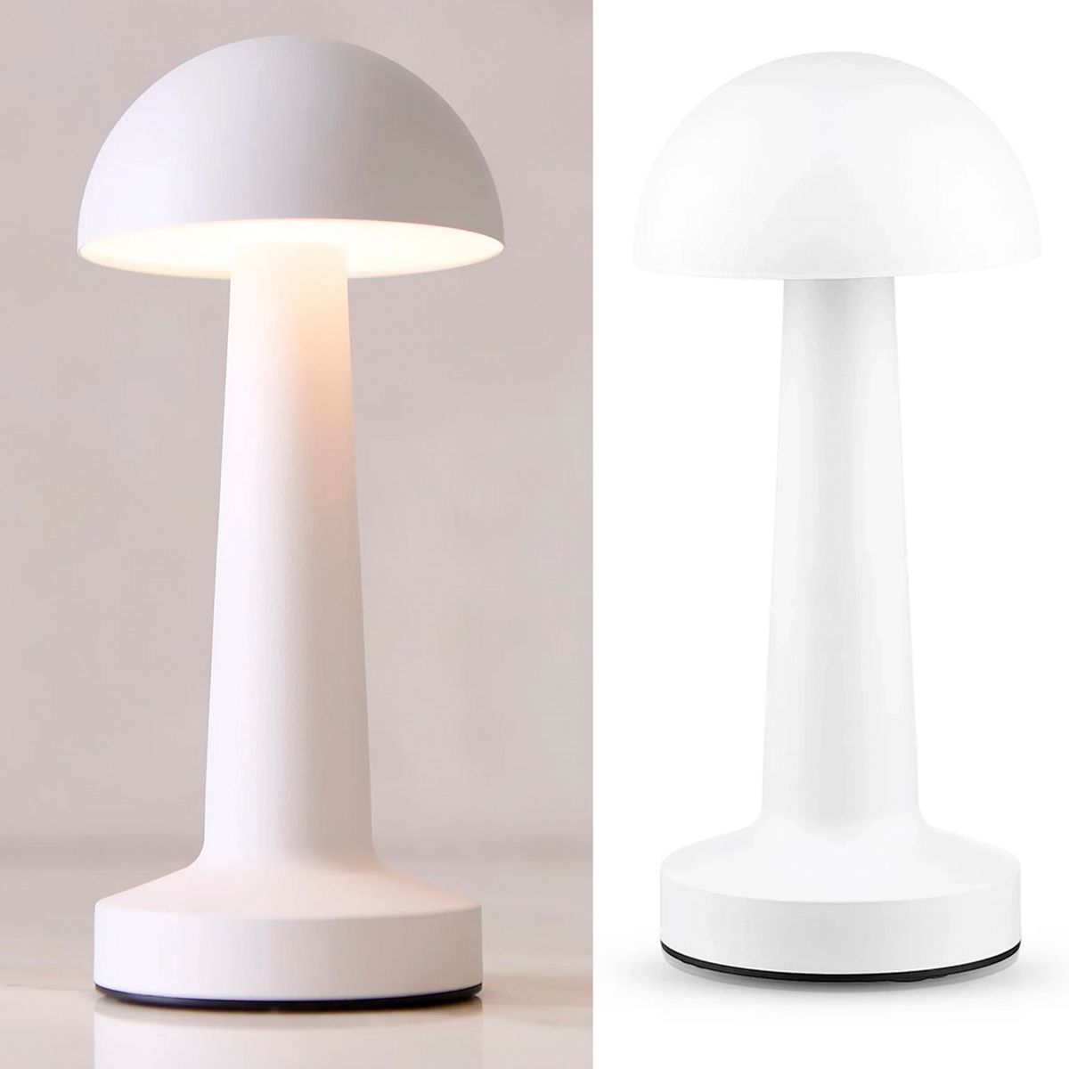HB - Lámpara Led Mesa Mushroom Blanco 9x23 cm