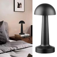 Lámpara Led Mesa Mushroom Negro 9x23 cm