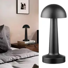 HB - Lámpara Led Mesa Mushroom Negro 3.5 W 9x23 cm