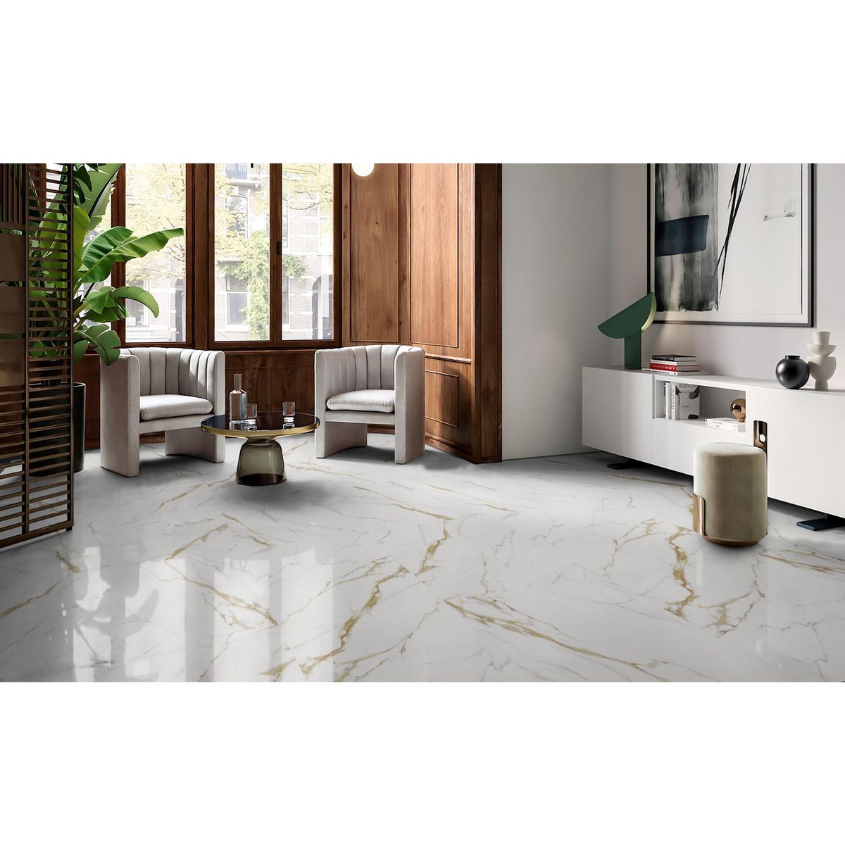 ANTIK - Gres Porcelanato 60x60 cm Calacata Blanco 1.44 m2