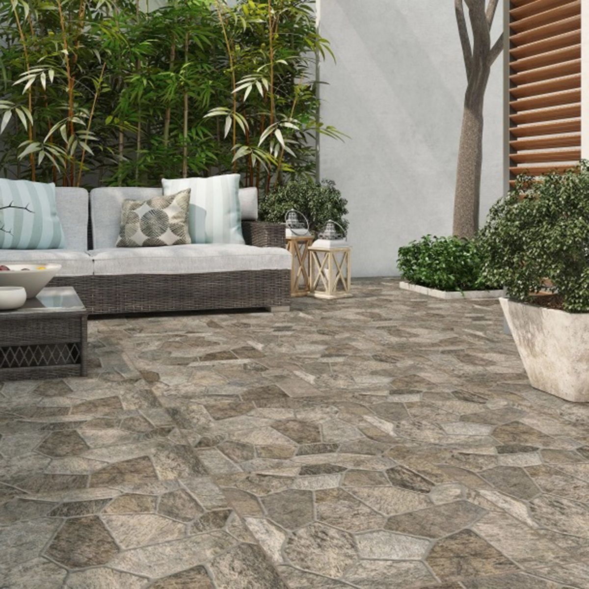 ANTIK - Cerámica 60.5x60.5 cm Lejeado Café 2.6 m2