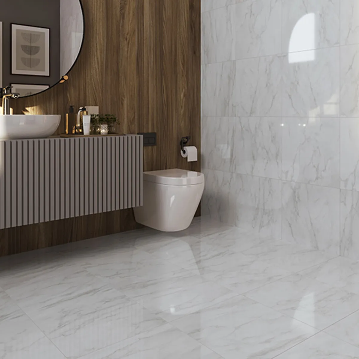 ANTIK - Cerámica 60x60 cm Calacata Blanco 2.5 m2