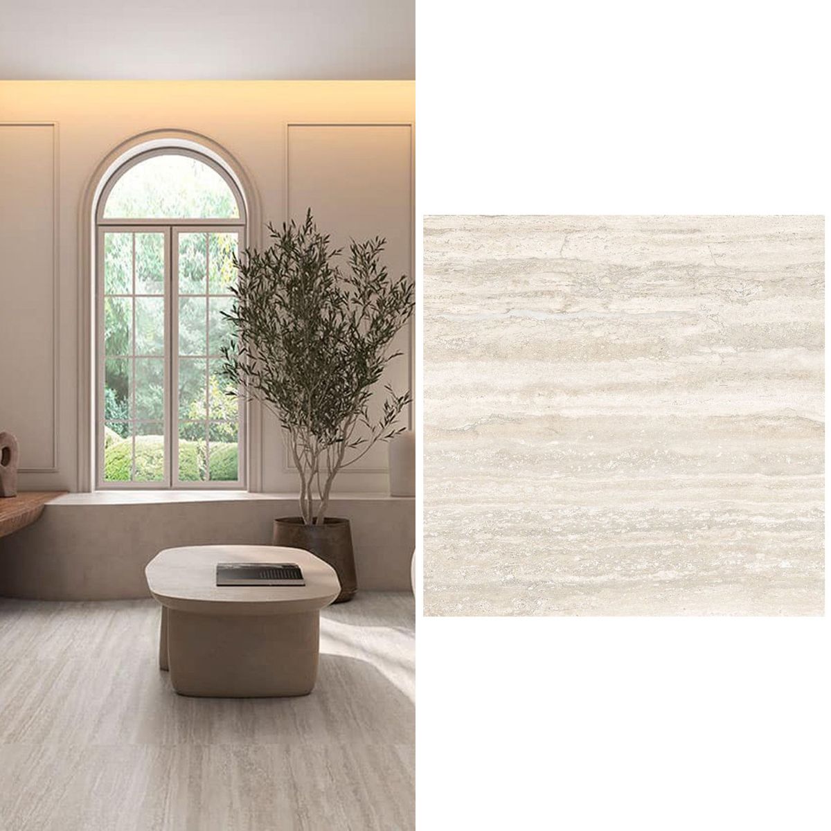 ANTIK - Porcelanato 60.8x60.8 cm Vertino Beige 1.48 m2